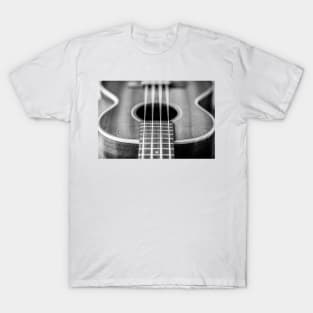 Tenor Ukulele in Black and White T-Shirt